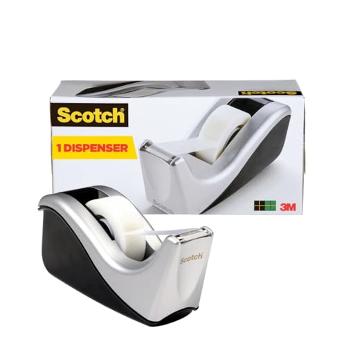Scotch Desktop Tape Dispenser Silvertech, Two-Tone (C60-ST) image 6
