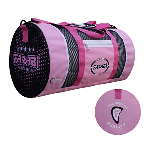 Farabi Sports Fitness Equipo de Entrenamiento Bolsa de Gimnasia, Artes Marciales Mixtas, Boxeo Gear Bag, Bolsa de formación Gear Bolsa de Viaje (Pink)