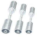3Pcs Aluminum Automotive A/C Straight Fitting Kit (#6#8#10) For Standard Barrier Hose (5/16