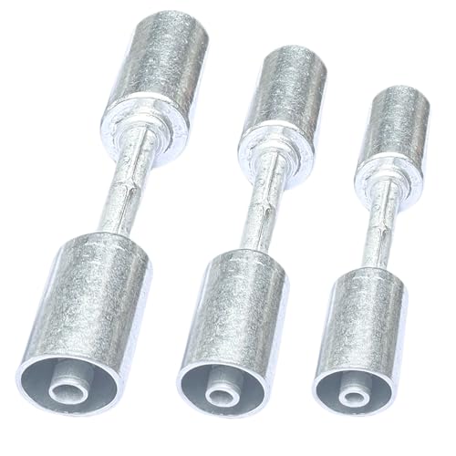 3Pcs Aluminum Automotive A/C Straight Fitting Kit (#6#8#10) For Standard Barrier Hose (5/16