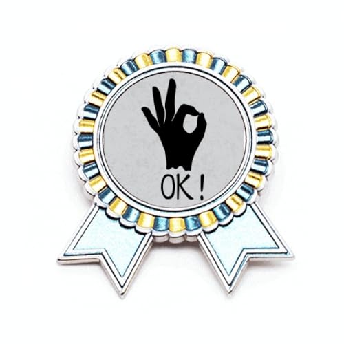 Broche OK Outline en métal de qualité supérieure pour une finition premium
