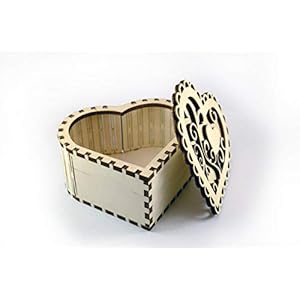 Heart Shaped Small Wooden Jewelry Box – 4 inch. – Compact and Elegant – Great Gift Idea – Valentine Day Surprise – Made in Ukraine