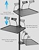 BILIONE Microphone Stand Tray with Crab Clamp, 10.6" x 7.8" Large Shelf Attachment Clamp on Studio Music Floor Stands for Storage (Tray with Phone Holder) #3