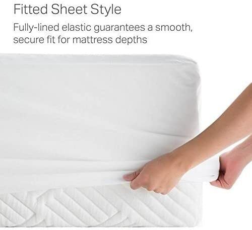 Ahj Beddings AHJP-22F600-166 Emperor/Wyoming King Size 1 Piece Fitted Sheet 22 Inch Extra Deep Pocket 600 Thread Count 100% Egyptian Cotton Sateen Weave Bottom Sheet thumb #5