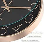 Silent Wall Clock 12 Inch Non-Ticking Wall Clocks Battery Operated for Living Room Decor Modern Wall Clock for Home/Bedroom/Office/Classroom/School/(Rose Gold) - Image 4