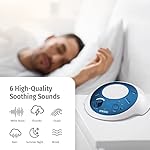 Homedics SoundSleep White Noise Sound Machine, Blue, Small Travel Sound Machine with 6 Relaxing Nature Sounds, Portable Sound Therapy for Home, Office, Nursery, Auto-Off Timer, by Homedics - Image 2
