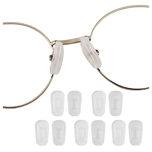 OPUGIT Eyeglass Nose Pad Covers, Slip-on Silicone Nose Pad for Glasses, Soft Eyeglass Repair Kit with Nose Piece Pads, Anti-Slip Eyewear Protective Covers Nose Bridge Pads(White,5 Pairs)