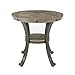 Powell Pewter Metal and Rustic Wood Side Table Franklin Dining
