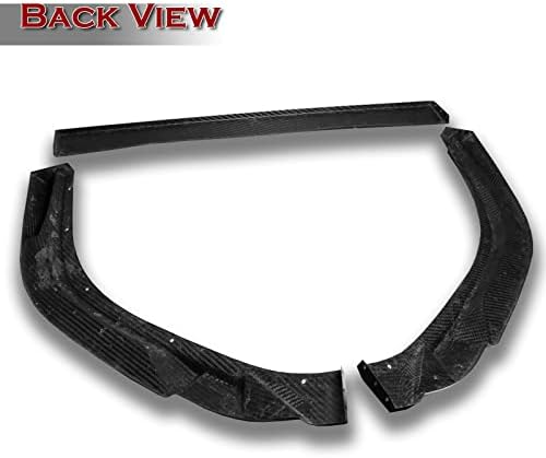 EPARTS 3 Pieces Style Front Bumper Lip Spoiler Splitter Chin Side Body Kit Trim Protection Compatible with 2019-2021 Lexus ES350 / 2019-2021 Lexus ES300H (Real Carbon Fiber)