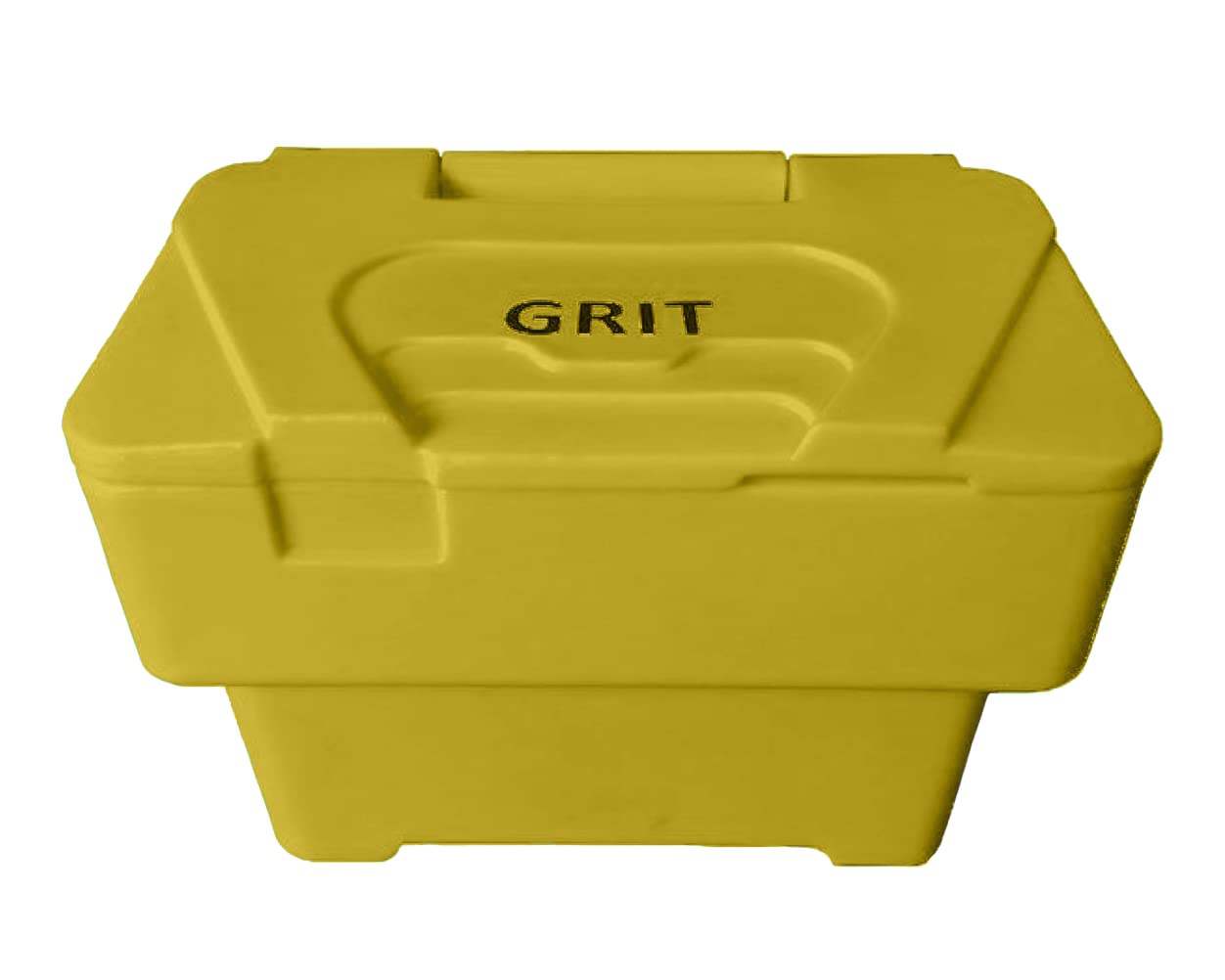 BritishBins Yellow 115 ltr Rock Salt Storage Bin Grit Dispenser Plastic Box Container