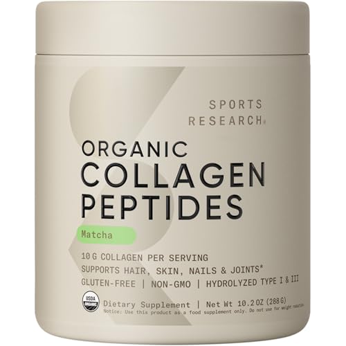 Sports Research Collagen Peptides Matcha 10.2oz