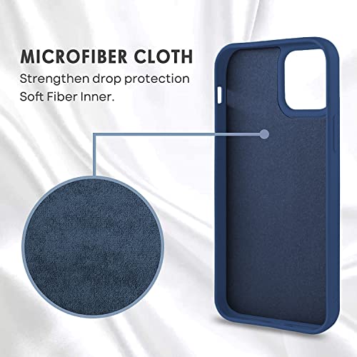 Image of VONZEE Microfiber Candy Case Compatible for iPhone 11 6.1 inch, Shockproof Slim Back Cover Liquid Silicone Case (Navy Blue)