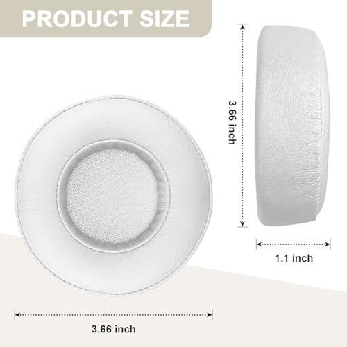 Almohadillas de repuesto Pro Ear Pads compatibles con auriculares Beats by Dr Dre Pro Detox, espuma viscoelástica, piel sintética suave (Blanco) miniatura 3