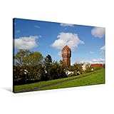  Calvendo Premium Textil-Leinwand 75 cm x 50 cm quer, Alter Wasserturm in Nordenham  Wandbild, Bild auf Keilrahmen, Fertigbild auf echter Leinwand. Bauwerk in der Wesermarsch Orte Orte