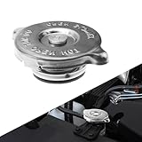 HQRNYP Radiator Cap, Radiator Cover, 16 PSI Automotive Metal Tank Sealing Reservoir Cap, Automotive Accessories Stainless Steel Auto Engine Cooling Reservoir Cover Compatible with Dodge Jeep