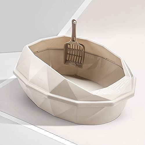 Cajas de Arena Caja de Basura de plástico Desmontable Caja de Arena semicerrada Anti-Splash Cat Roseable Catpans Mascotas Limpieza de Inodoro Suministros Arenero ​Gatos