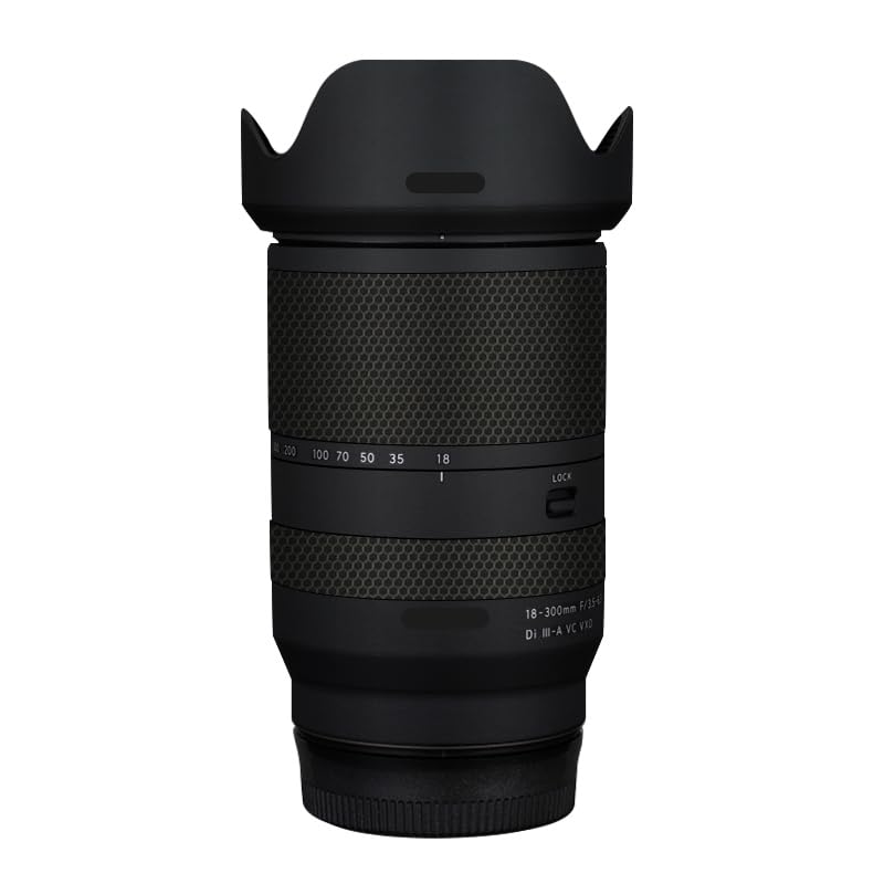 Protection Tamron 18-300 anti-rayure revêtement vinyle noir mat anti-reflet