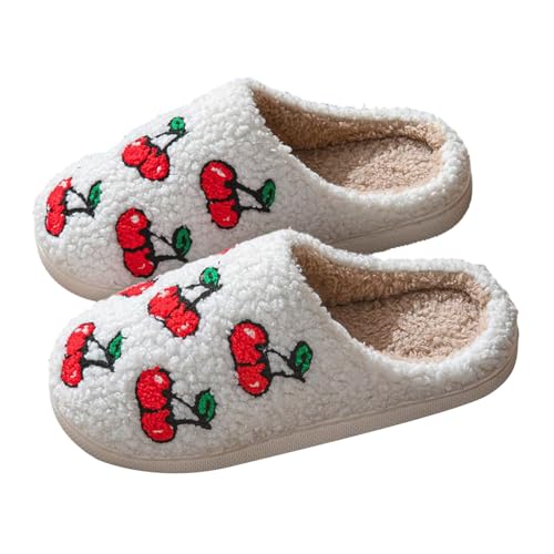 Slippers for Women 2025,Women's Cute Fuzzy Pineapple Slippers Memory Foam Fluffy Couple Slippers Soft Cozy Non-Slip House Indoor Outdoor Shoes