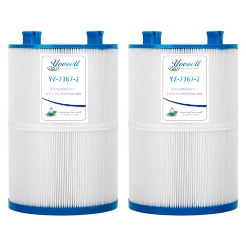 Yoozell Spa Filter Cartridge Compatible with Unicel C-7367 75Sq.ft PDO75-2000 Filbur FC-3059 Tier1 PAS-1223 Dimension One 1561-00 Darlly 70759 2 Pack