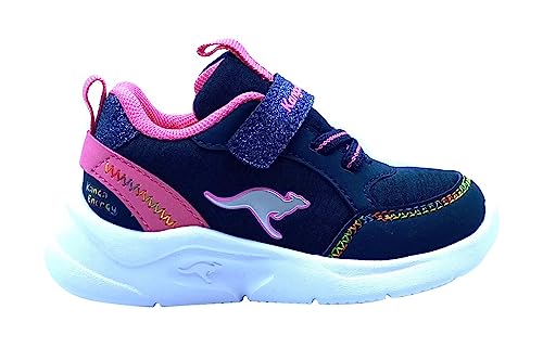 KangaROOS Jungen Mädchen K-NY Chip EV Sneaker, dk Navy/Daisy pink, 24 EU KangaROOS Jungen Mädchen K-NY Chip EV Sneaker, dk Navy/Daisy pink, 24 EU