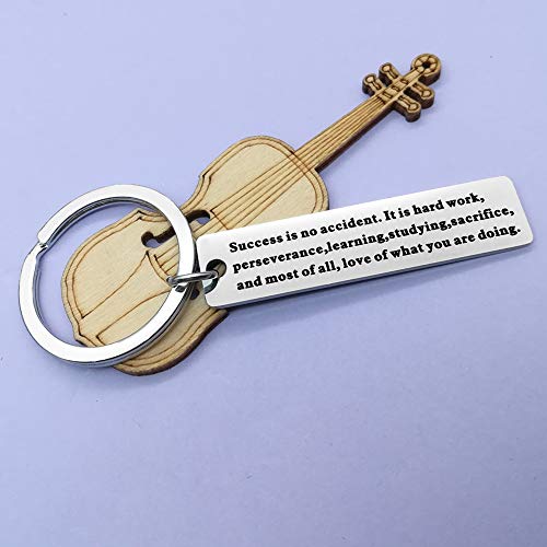 Success is No Accident Inspirational Quote Keychain Sport Player Motivational Gift keyring Encouragement jewelry Gift for Football Fans Soccer Players
