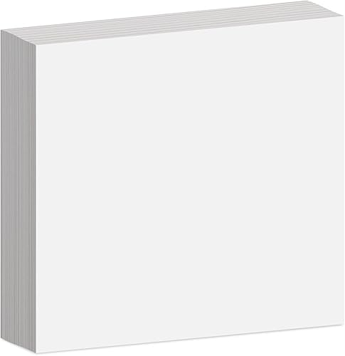 Miniatura 13 de Reskid Papel grueso de cartulina blanca, peso pesado, 110 libras, cartulina – Paquete de 100 (2 x 3.5 pulgadas)