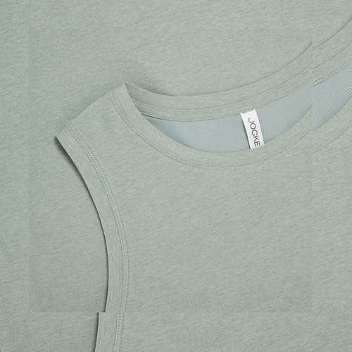 Jockey Women's 2 Pack Fly Back Workout Tank Tops, Green Bay/Timeless Taupe, Small - image 5