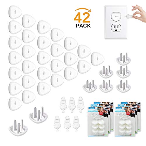 Outlet Plugs Covers Baby Proofing(36 Plug + 6 Keys),Baby Safety 3 Prong Plug Cover Electrical Wall Socket Protector Caps Kit for Toddlers Child