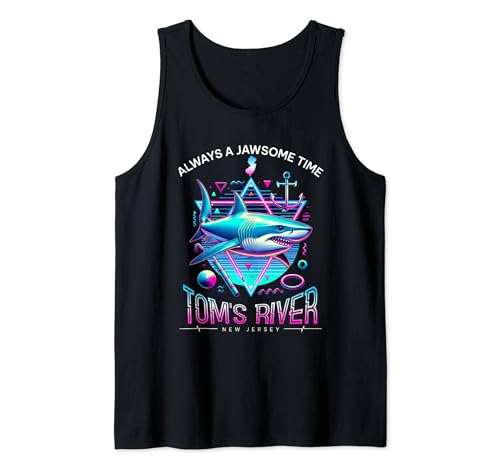 Toms River New Jersey Shark Retro 80s Funny Souvenir Quote
