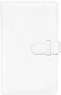 for Fujifilm for instax for mini album 108 Photo Holder for Mini 13, 12, 11, 90, Camera - PU Case Scrapbook for Instant Film Storage Multi-Colours (White)