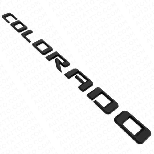 Image of 1Pc 21+ Colorado Fender /Tailgate Badge 3D Logo Emblem Truck Sport Nameplate Letter Replacement for Colorado (Matte Black)