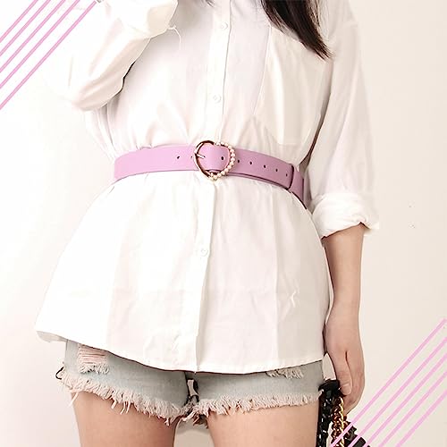 eYLun Women Leather Belts for Dress Jeans Pants Heart Buckle Ladies Belt3