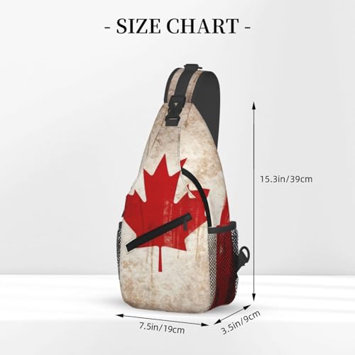 Bolso cruzado diagonal para hombro con bandera de Canadá miniatura 3