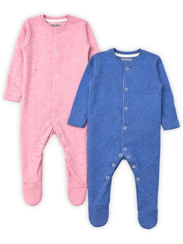 Image of TuddyBuddy 100% Cotton Multi Color Zipper Romper Sleepsuit /Romper /Jumpsuit for Baby Boy & Baby Girl