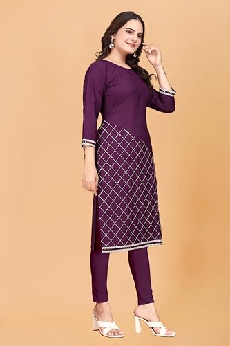 Image of Women's Short Kurti in TopsTunic Rayon Cotton Blend | Ladies Ethnic Tunic