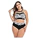 Donne Plus Size Bendaggio Stampa Imbottito Reggiseno Bikini Split Body Costume da bagno Beachwear