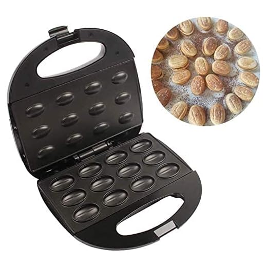 KELITINAus Mini Nutwalnut Cake Maker Automático, Boffere Eléctrico Máquina de Pan Sandwich Hierro, Tostadora Horneando Baneado Pan Horno
