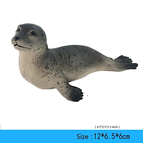 Image of SmilerSmile Baby Seal Figurine Plastic Sea Creature Toy for Toddlers | Solid PVC Action Figure, Simulation Sea Animals, Educational Ocean Animal Model, Non-toxic Safe Bath Toy for Kids