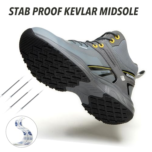 Image of Nutropa Steel Toe Boots for Men Women, Lightweight Work & Safety Shoes Outdoor Protection Footwear Puncture Proof Industrial and Construction Shoes