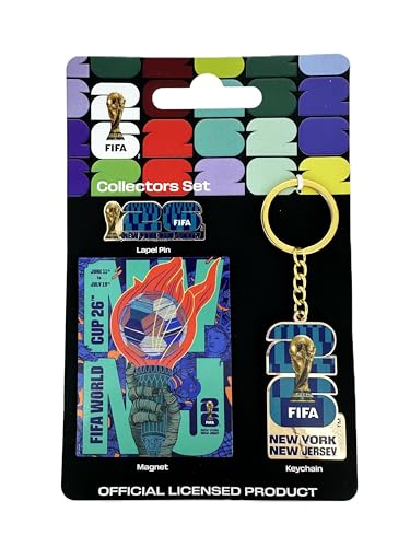 Image of FIFA World Cup Host City Collector's Set - Includes Lapel Pin, Keychain & Magnet - Celebrates Your Favorite Host City