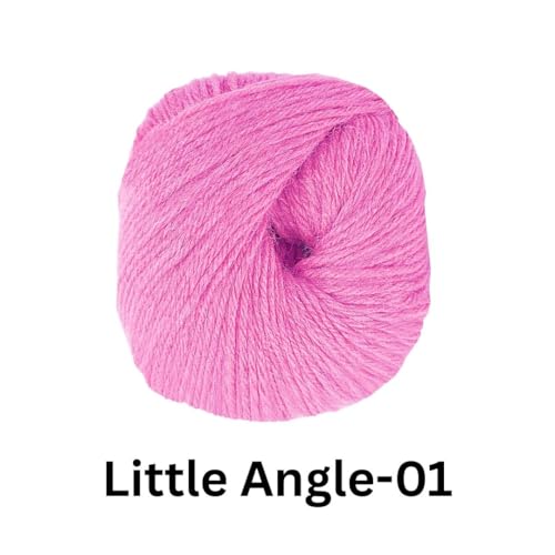 Image of VCR 4 Ply Light Pink Little Angle Yarn, 25 Grams, 92 Meters Length, 100% Acrylic Soft Baby Knitting Yarn for Crochet, Newborn Sweaters, Soft Baby Socks, Mittens and Leggings, Pack of 1