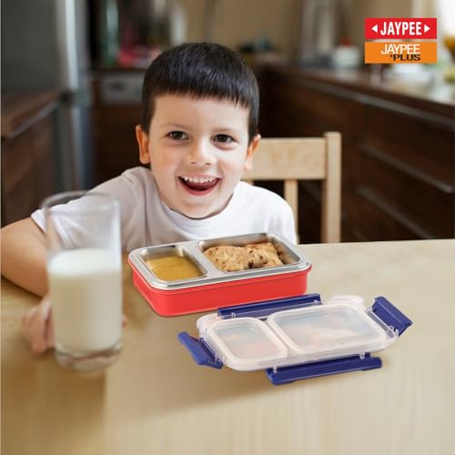 Image of JAYPEE Toon Box 2 Car 95 Inner Stainless Steel Insulated Lunch Box for School Kids |Airtight Leakproof Tiffin Box with 2 Additional Lock |Food Grade|BPA Free, 545 ml, Blue