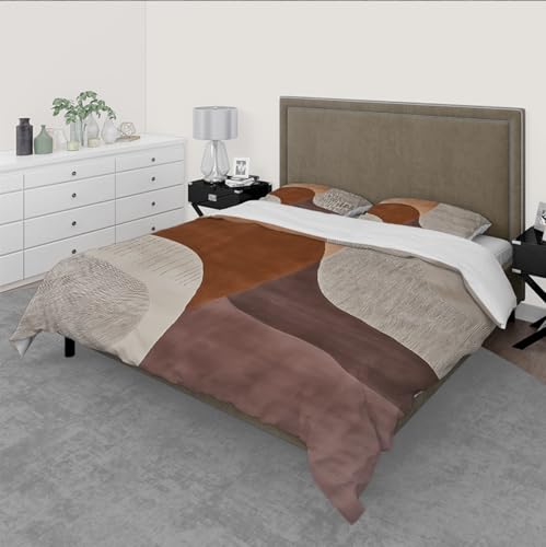 Housse de couette douce 135x200 minimaliste au design abstrait