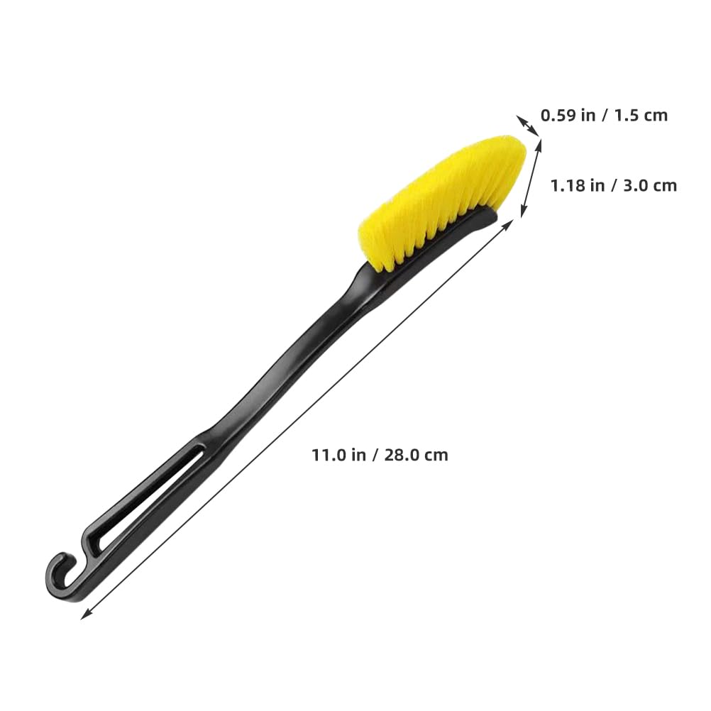 TOPPERFUN Car Wash Brush, 11in Wheel Long Handle Brush, Tire Cleaner Wheel Tire Brush, Special Crevice Brush for Cars Washing Brush, Car Detail Brush for Hard to Reach Areas