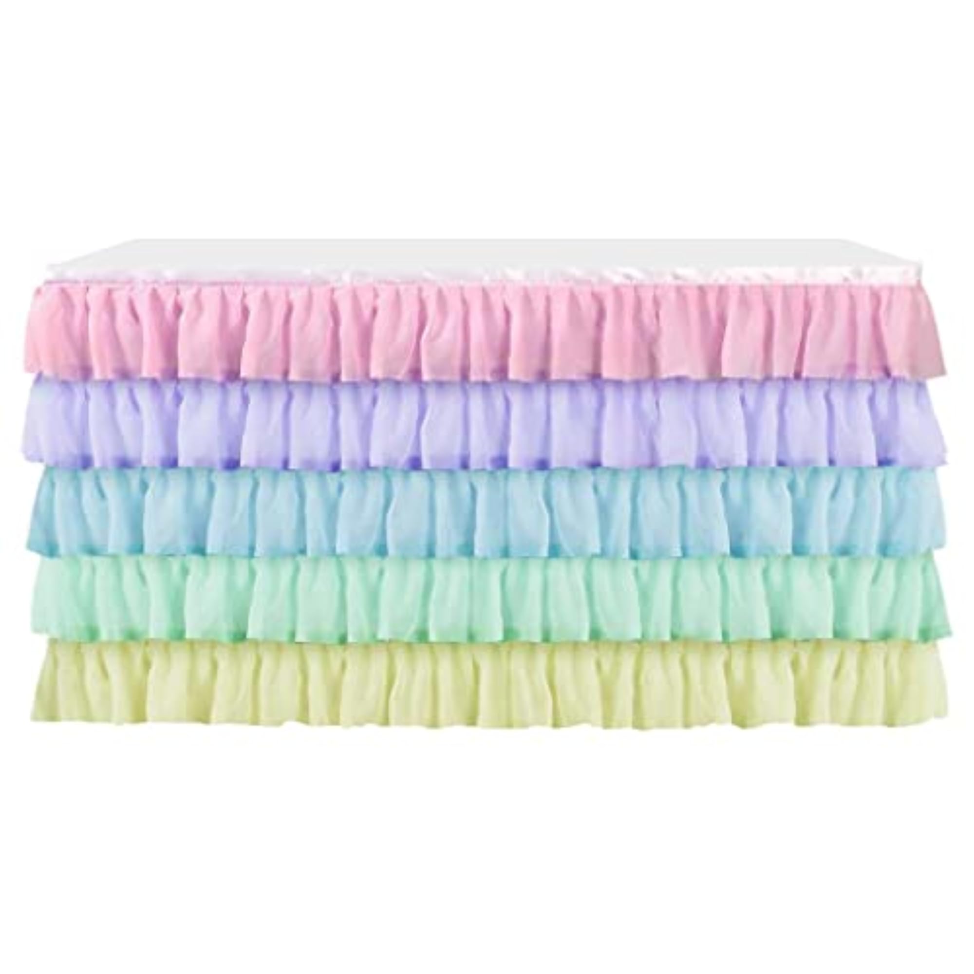 Tulle Rainbow Table Skirt Cloth for Wedding Party Decor