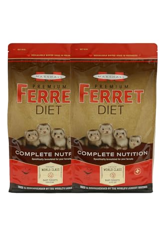 Marshall Premium Ferret Diet Food, 4 Pound, 2 Pack