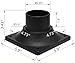 LIT-PaTH Outdoor Post Light Mounting Base, Pier Mount Base, 2-Pack, Black