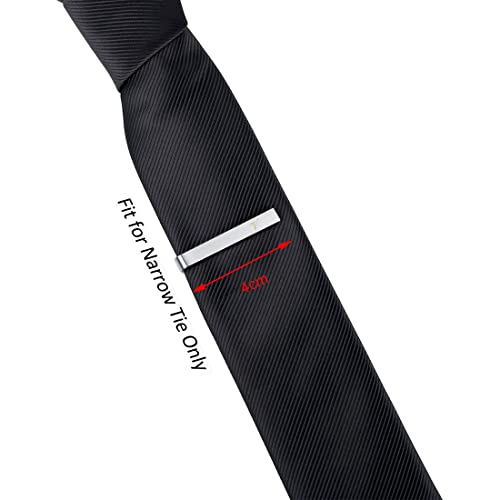 Regalo para hombres pinza de corbata estrecha de 4cm con letra 3