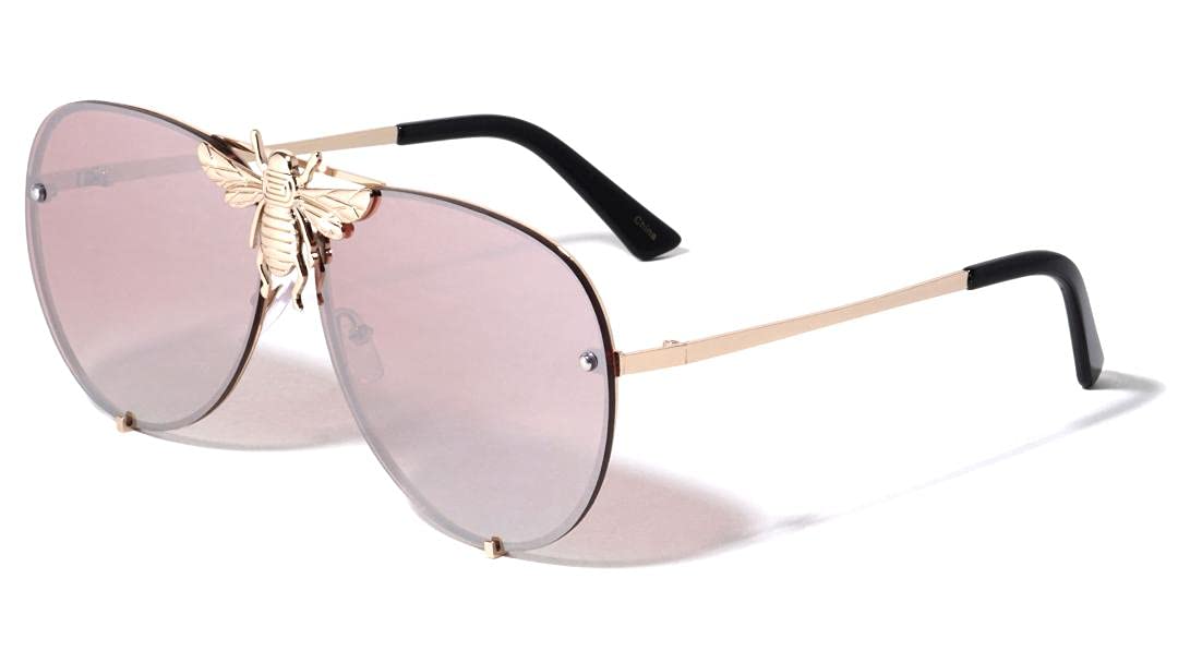 3D Killer Bee Luxury Hip Hop Aviator Sunglasses Floating Lenses