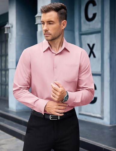 COOFANDY Mens Dress Shirts Long Sleeve Wrinkle Free Button Down Shirts Formal Business Shirt - Image 4